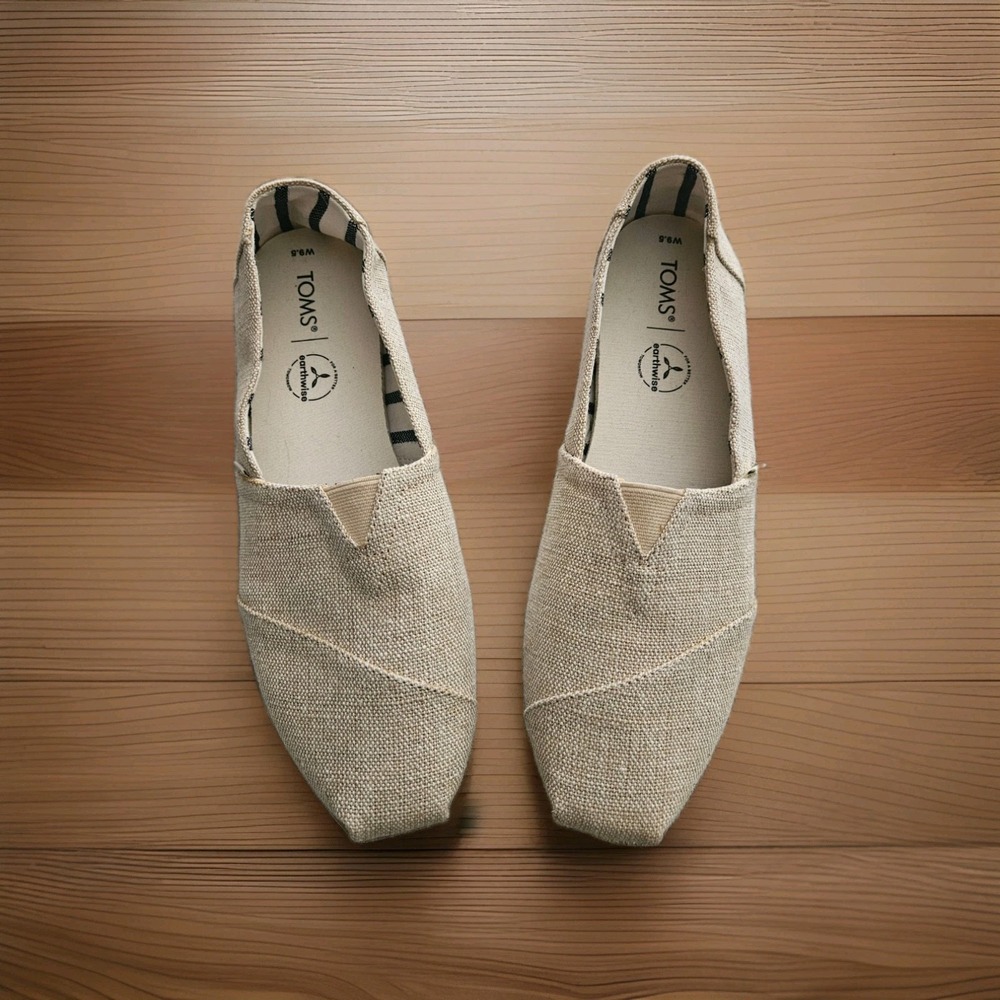New Toms Alpargata Heritage Canvas Slip-on Espadrille in Natural Size 9.5